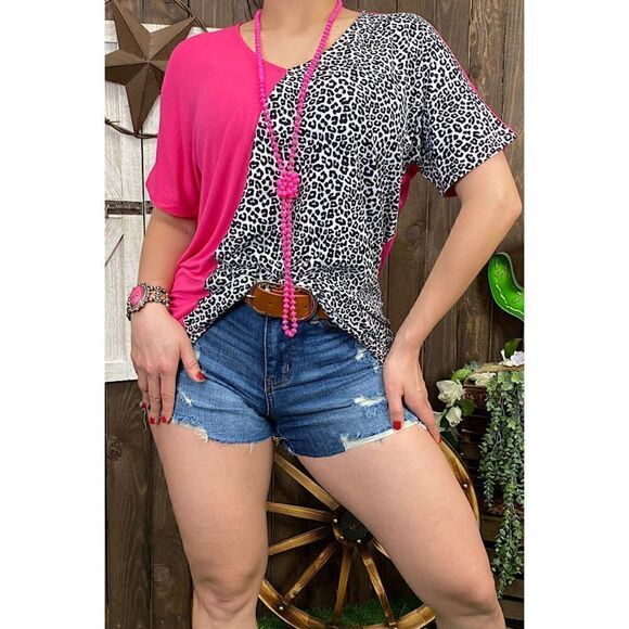 Fuchsia Leopard Top  - Picture 1 of 1